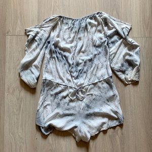 PLANET BLUE BLUE & WHITE TIE DYE ROMPER